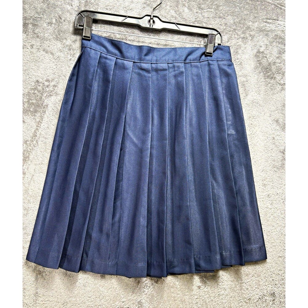 French Toast Girls Navy Blue Pleated School Uniform Skirt Knee Length Size 12
